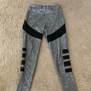 Gray and Black Athletic Leggings